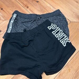 PINK Victoria's Secret Women's Black and Gray Lounge Shorts